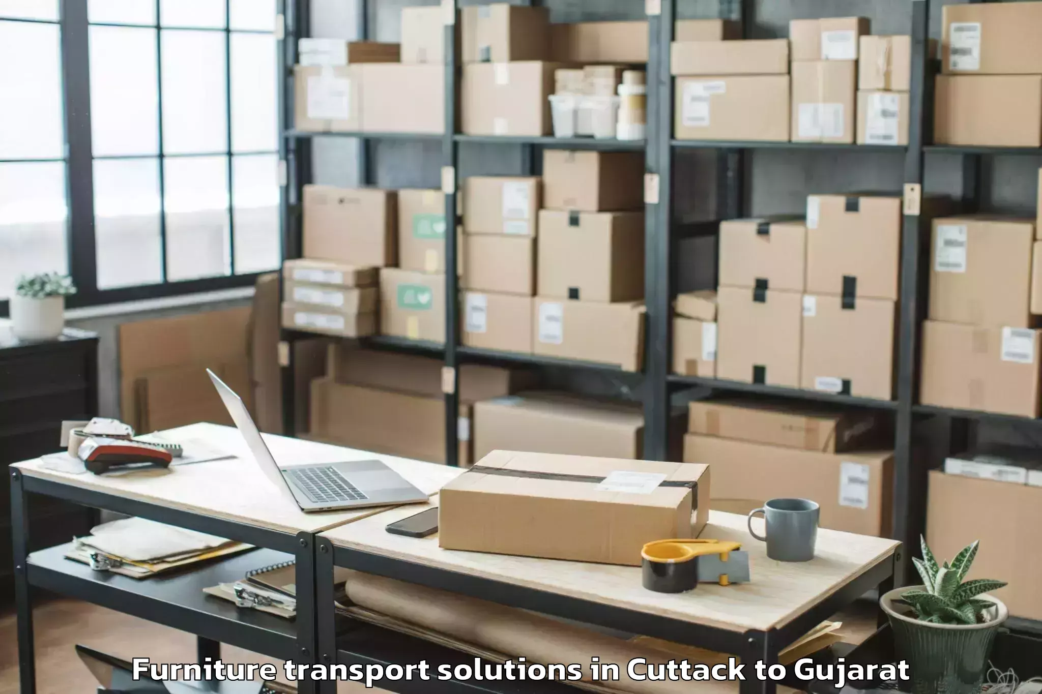 Discover Cuttack to Waghodia Furniture Transport Solutions